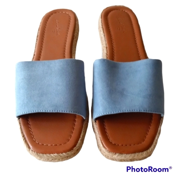 Universal Thread Maren Square Toe Espadrille Slide Sandals Size 10 W - Picture 2 of 7